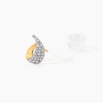 Boucles D'oreilles Puces Boucle D'or Or Jaune Oxyde De Zirconium - Clous d'oreilles Femme | Histoire d&rsquo;Or