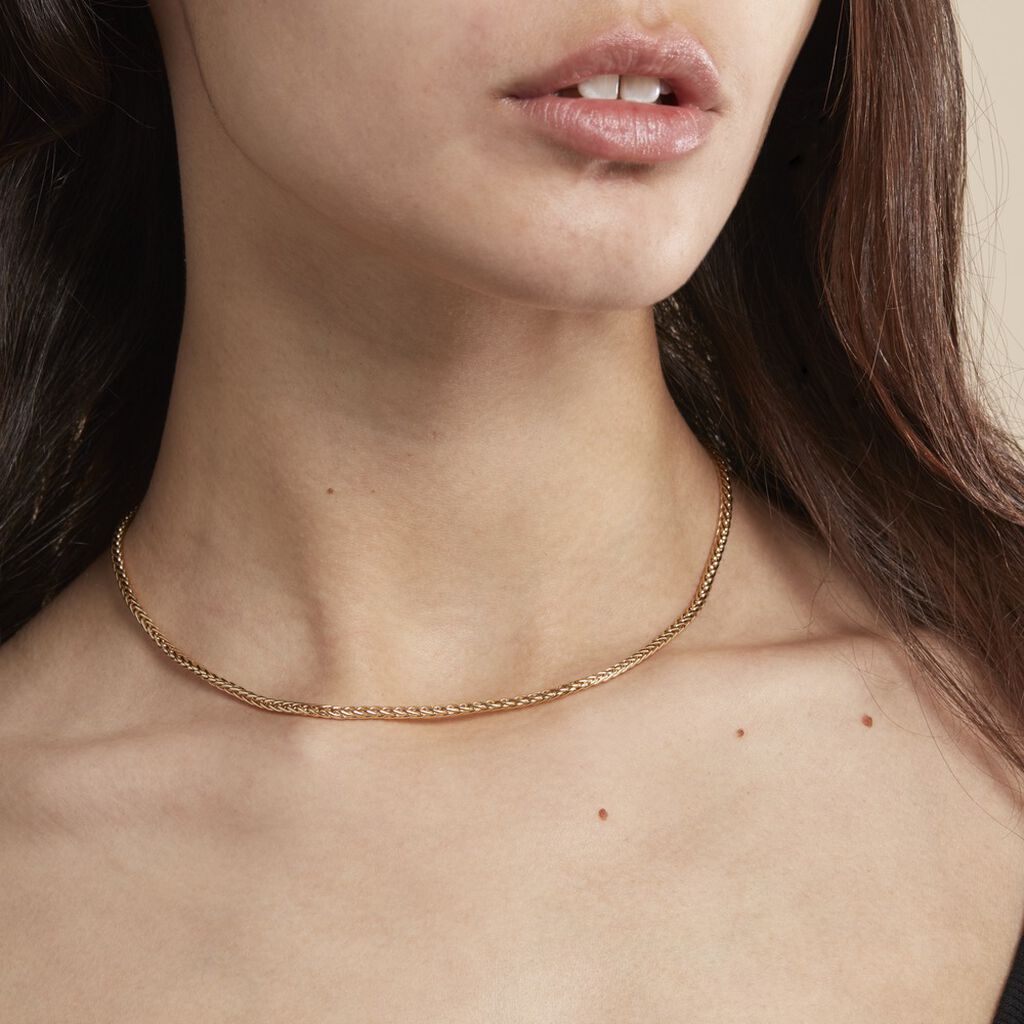 Collier Jany Maille Palmier Or Jaune - Chaines Femme | Histoire d’Or