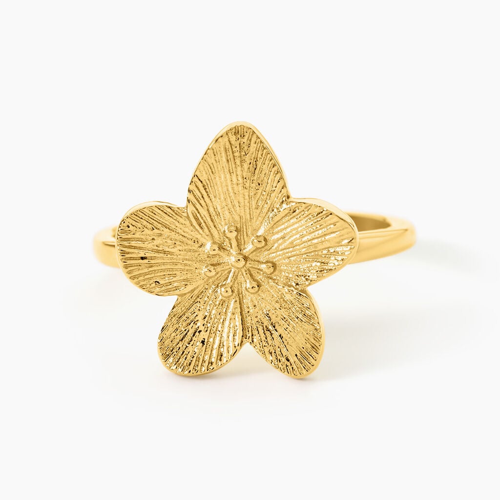 Bague Barbade Acier Jaune - Bagues fantaisie Femme | Histoire d&rsquo;Or