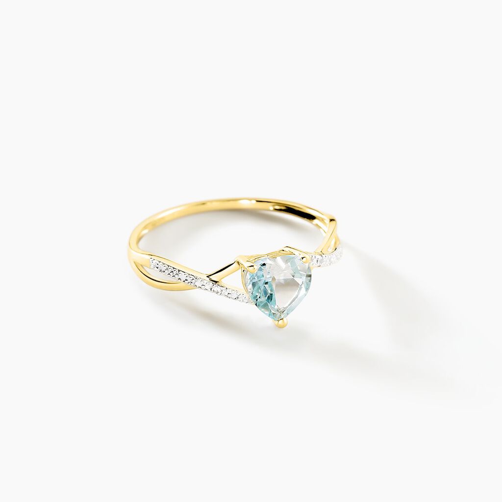 Bague Or Jaune Clothilde Topaze Oxydes De Zirconium
