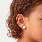 Boucles D'oreilles Puces Cleomelia Fleur Or Jaune - Clous d'oreilles Enfant | Histoire d&rsquo;Or