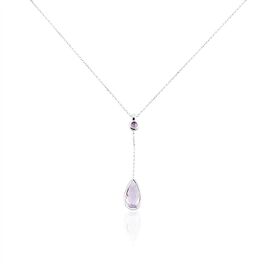 Collier Dennis Or Blanc Amethyste - Colliers Femme | Histoire d’Or