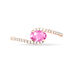 Bague Loriane Or Rose Tourmaline Et Diamant - Bagues solitaires Femme | Histoire d’Or