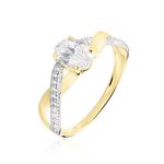 Bague Candice Or Jaune Oxyde De Zirconium - Bagues solitaires Femme | Histoire d&rsquo;Or