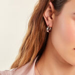 Cr&eacute;oles Suliac Argent Blanc - Boucles d'oreilles cr&eacute;oles Femme | Histoire d&rsquo;Or