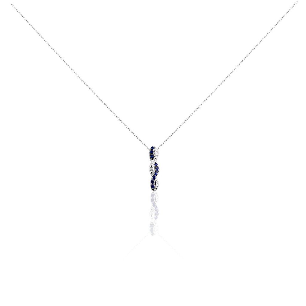 Collier Ligera Or Blanc Saphir Et Diamant - Colliers Femme | Histoire d’Or