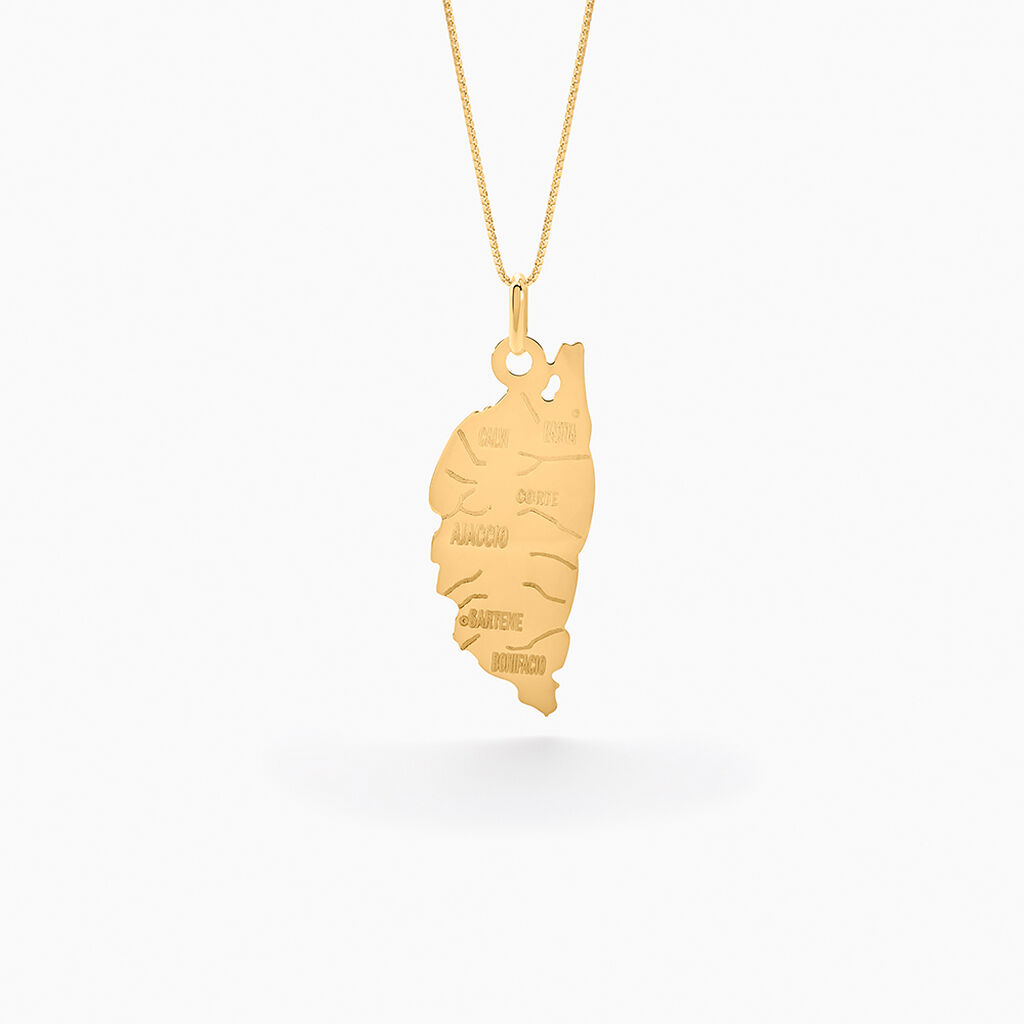 Pendentif Gaietana Corse Or Jaune - Pendentifs Famille | Histoire d’Or
