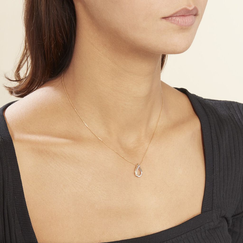 Collier Marilynn Or Bicolore Diamant Blanc - Colliers Femme | Histoire d’Or