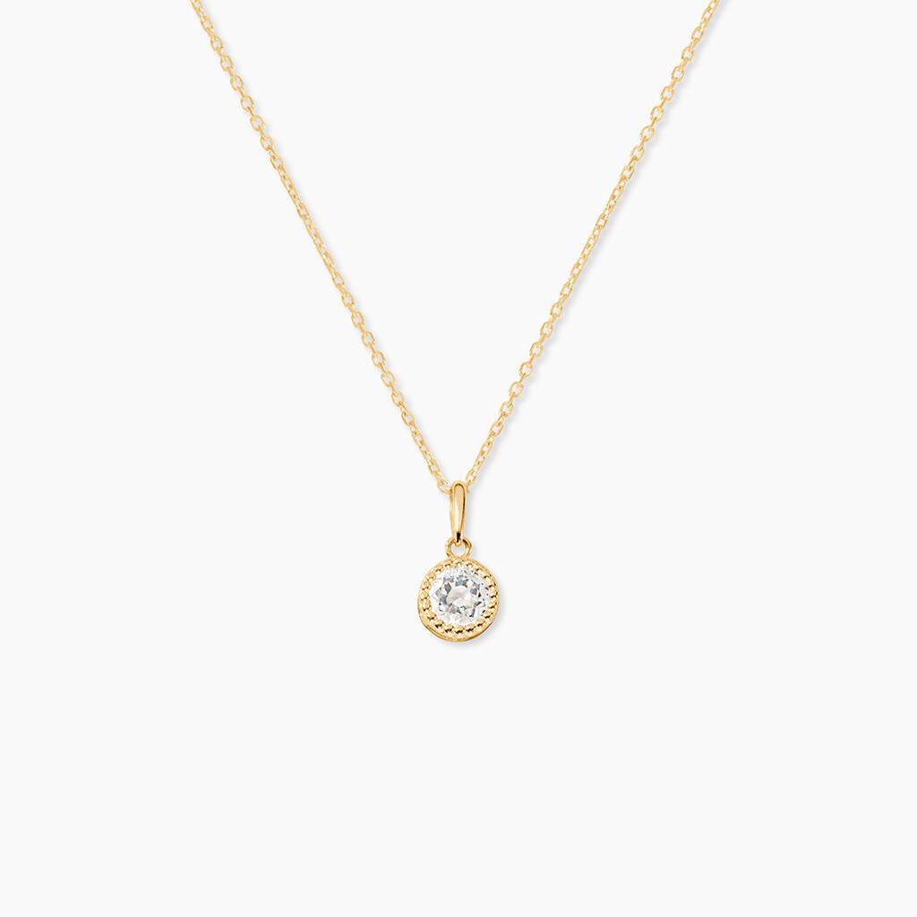 Collier Djamela Or Jaune Oxyde De Zirconium - Colliers Femme | Histoire d&rsquo;Or