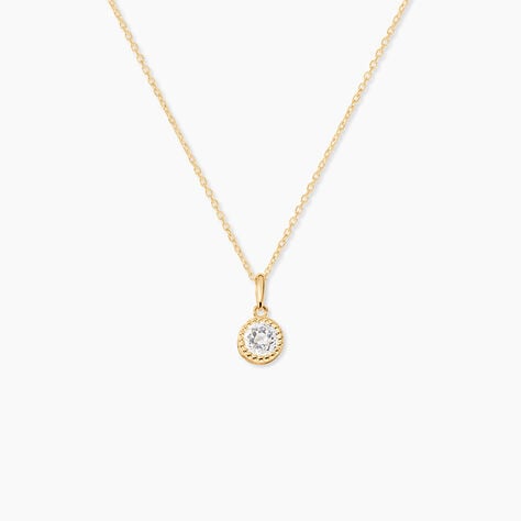 Collier Djamela Or Jaune Oxyde De Zirconium - Colliers Femme | Histoire d&rsquo;Or