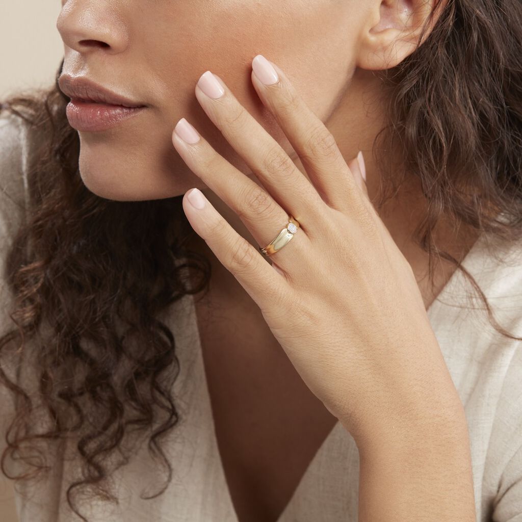 Bague Tamaya Or Jaune Diamant - Bagues avec pierre Femme | Histoire d’Or