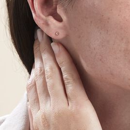 Boucles D'oreilles Puces Or Jaune Fidelia - Clous d'oreilles Femme | Histoire d’Or