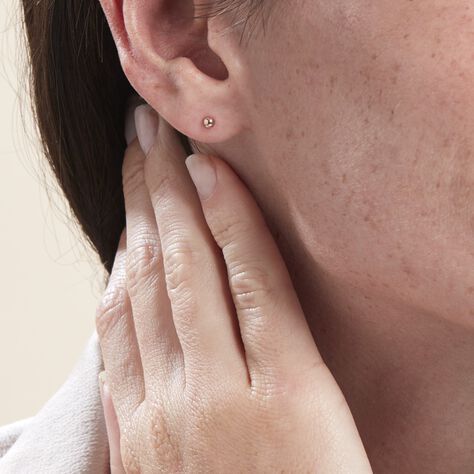 Boucles D'oreilles Puces Or Jaune Fidelia - Clous d'oreilles Femme | Histoire d’Or