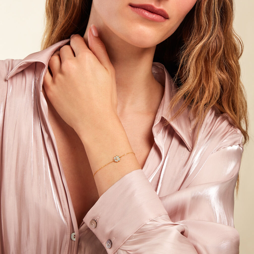 Bracelet Nacrea Or Jaune Nacre Oxyde De Zirconium - Bracelets Femme | Histoire d’Or
