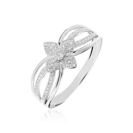 Bague Lilyana Or Blanc Diamant - Bagues avec pierre Femme | Histoire d’Or