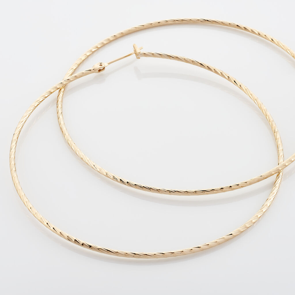 Créoles Anusha Plaqué Or Jaune - Boucles d'oreilles créoles Femme | Histoire d’Or
