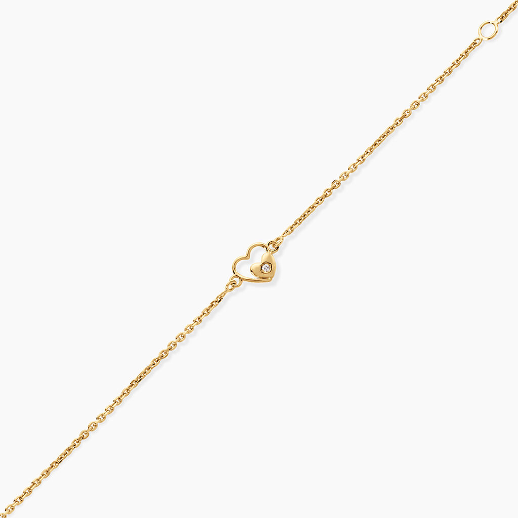 Bracelet Terentille C&oelig;ur Argent Dor&eacute; A L'Or 750/1000 - Bracelets Enfant | Histoire d&rsquo;Or