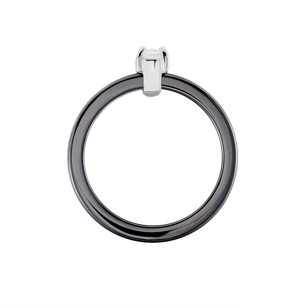 Bague Solitaire Nigelia Argent Blanc Oxyde De Zirconium - Bagues solitaires Femme | Histoire d&rsquo;Or
