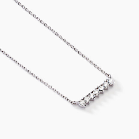 Collier Blitalia Or Blanc Diamant Synthétique - Colliers Femme | Histoire d’Or