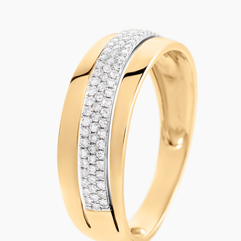 Bague Tima Or Jaune Diamant - Bagues avec pierre Femme | Histoire d’Or