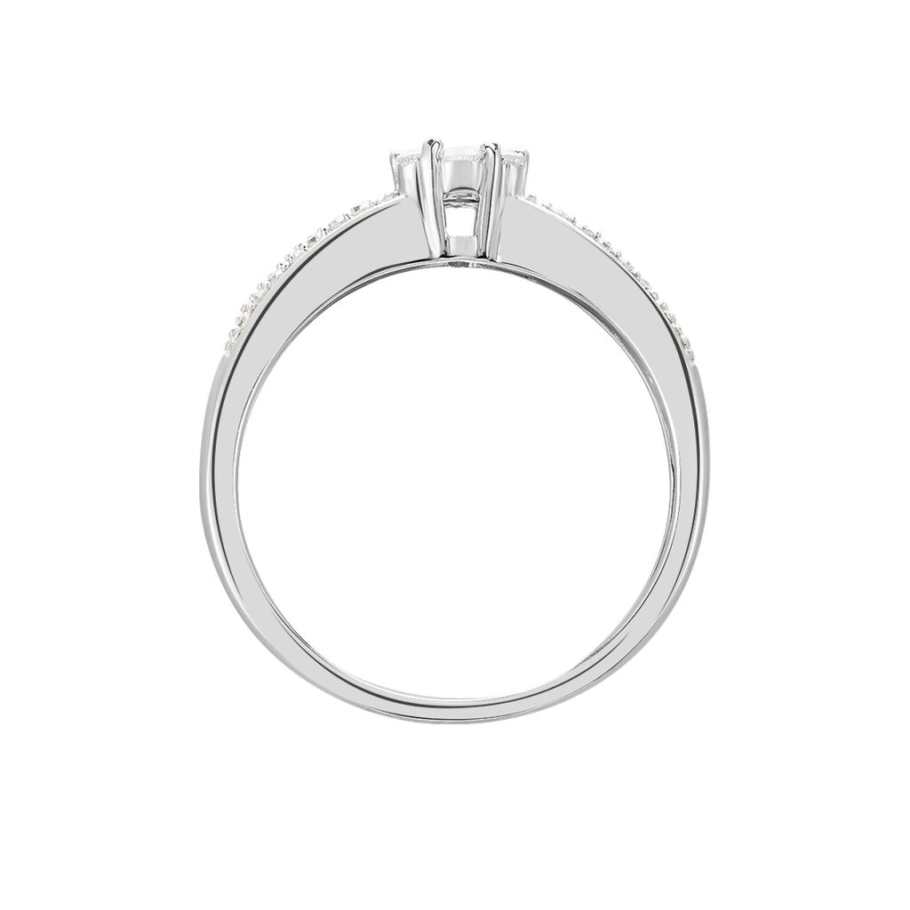 Bague Praya Or Blanc Diamant - Bagues avec pierre Femme | Histoire d’Or