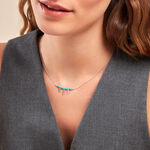 Collier Lottie Argent Blanc Turquoise - Colliers fantaisie Femme | Histoire d&rsquo;Or