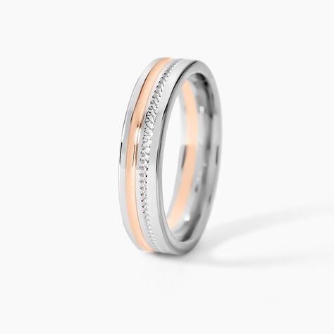 Alliance Viktorina Ruban Plat Or Bicolore - Alliances Unisex | Histoire d&rsquo;Or