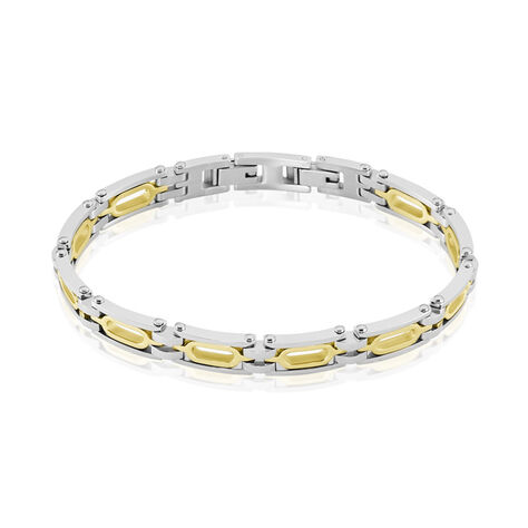 Bracelet Jourdan Wild Acier Blanc Et Jaune - Bracelets Homme | Histoire d’Or