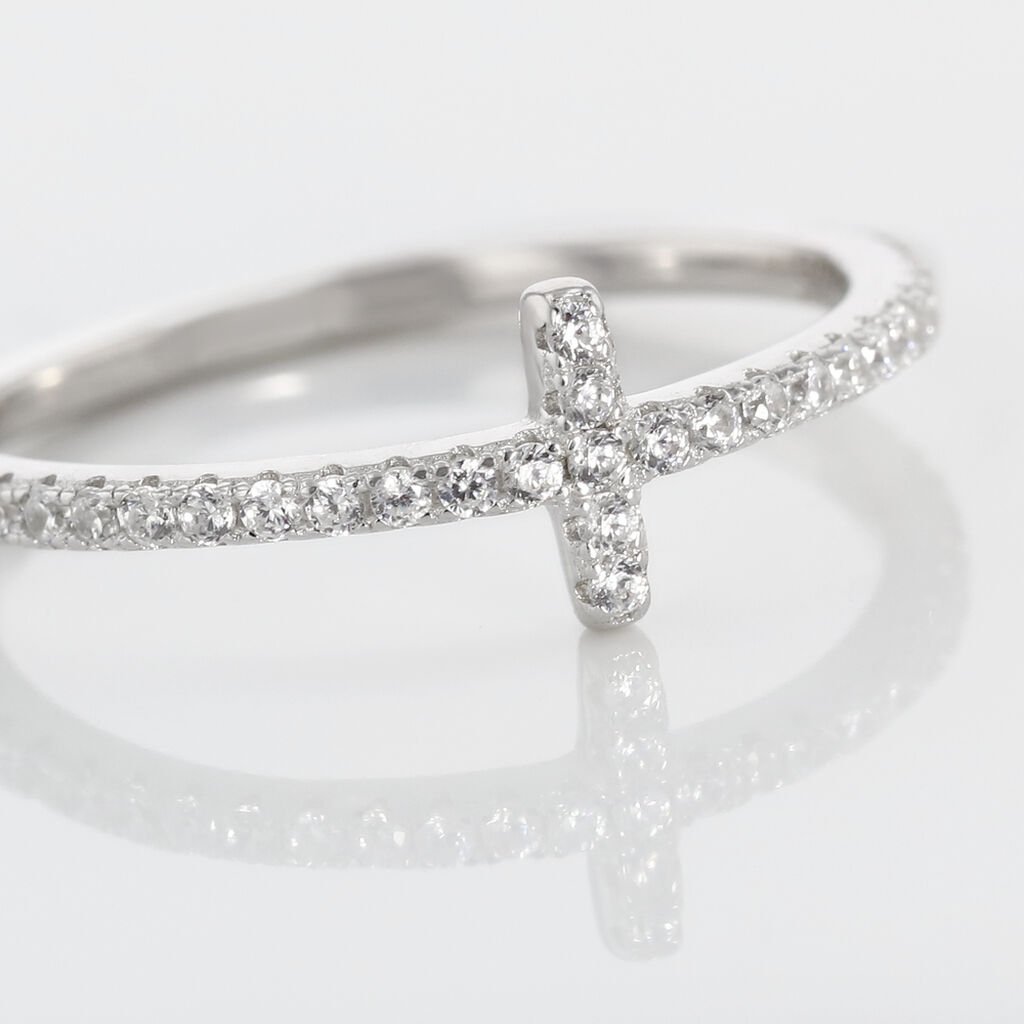 Bague Biche Argent Blanc Oxyde De Zirconium - Bagues avec pierre Femme | Histoire d’Or