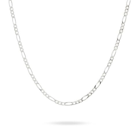 Cha&icirc;ne Lyndsayae Maille Altern&eacute;e 1/3 Argent Blanc - Chaines Homme | Histoire d&rsquo;Or