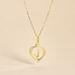 Pendentif Eudocie Coeur Lettre Or Jaune - Pendentifs Famille | Histoire d&rsquo;Or