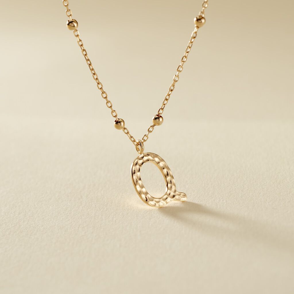 Collier Plaqu&eacute; Or Jaune Lettra - Bijoux sans pierre Femme | Histoire d&rsquo;Or