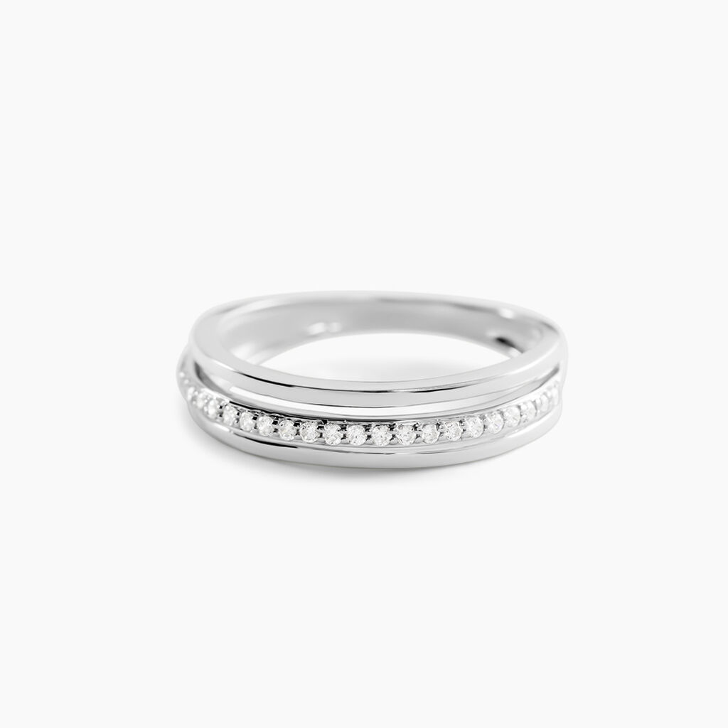 Bague Morrigan Or Blanc Oxyde De Zirconium - Bagues avec pierre Femme | Histoire d&rsquo;Or