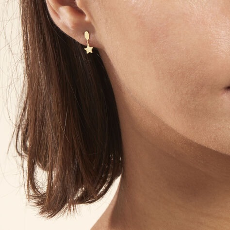 Boucles D'oreilles Pendantes Alphonsine Etoile Or Jaune - Boucles d'oreilles pendantes Femme | Histoire d’Or