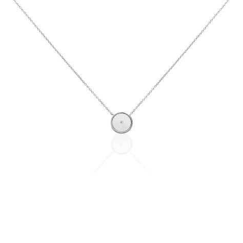 Collier Erina Argent Blanc Nacre Oxyde De Zirconium - Colliers fantaisie Femme | Histoire d’Or