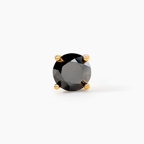 Boucle D'oreille Puce Unitaire Adam Plaqué Or Jaune Oxyde De Zirconium - Boucles d'oreilles fantaisie Homme | Histoire d’Or