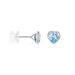 Boucles D'oreilles Puces Klodina Or Blanc Topaze - Clous d'oreilles Femme | Histoire d’Or