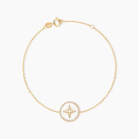 Bracelet Sweet Rosace Or Jaune Oxyde De Zirconium - Bracelets Femme | Histoire d’Or