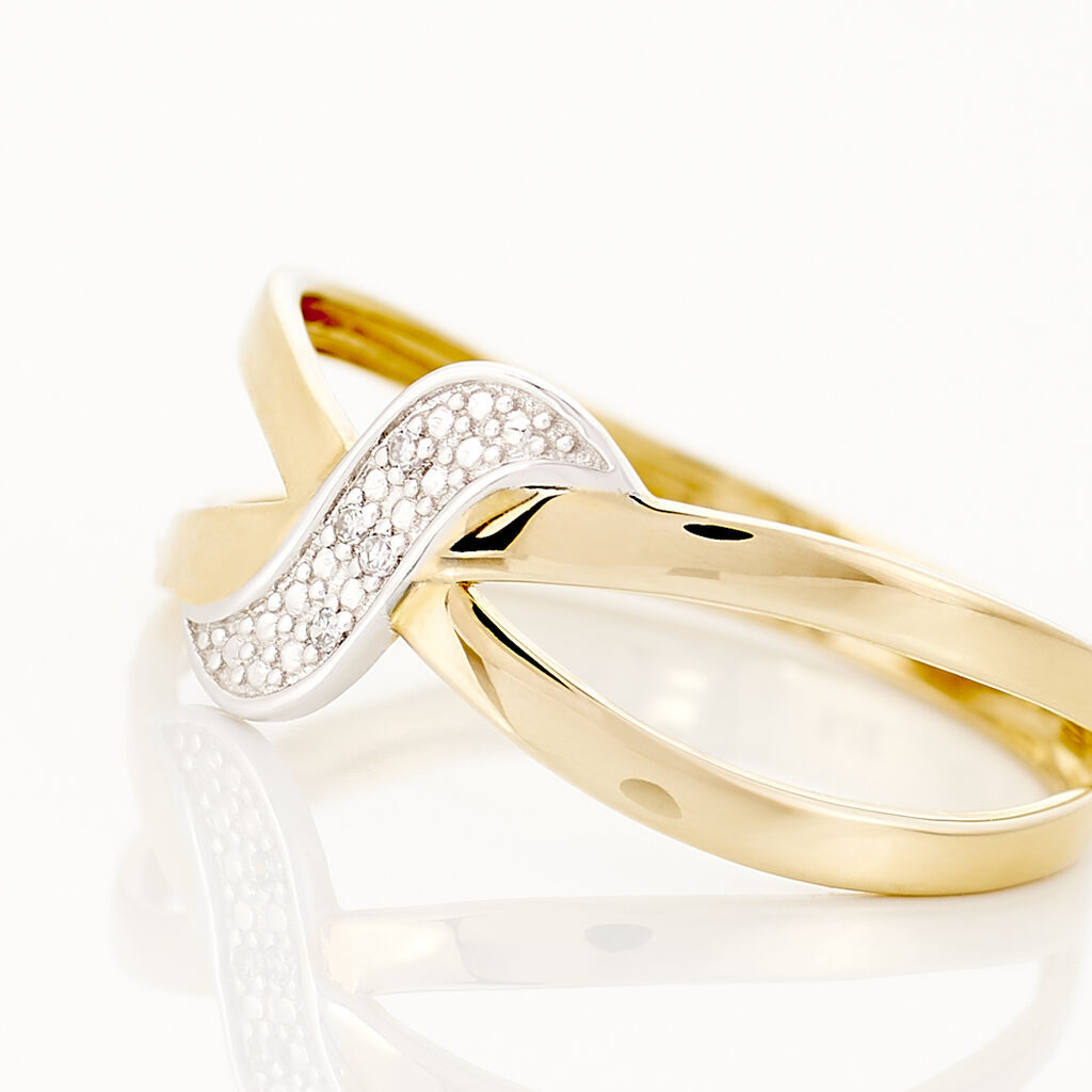 Bague Ramona Or Jaune Diamant - Bagues avec pierre Femme | Histoire d’Or
