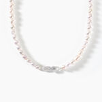 Collier Onassis Argent Blanc Perle De Culture Oxyde De Zirconium - Ras de cou Femme | Histoire d&rsquo;Or