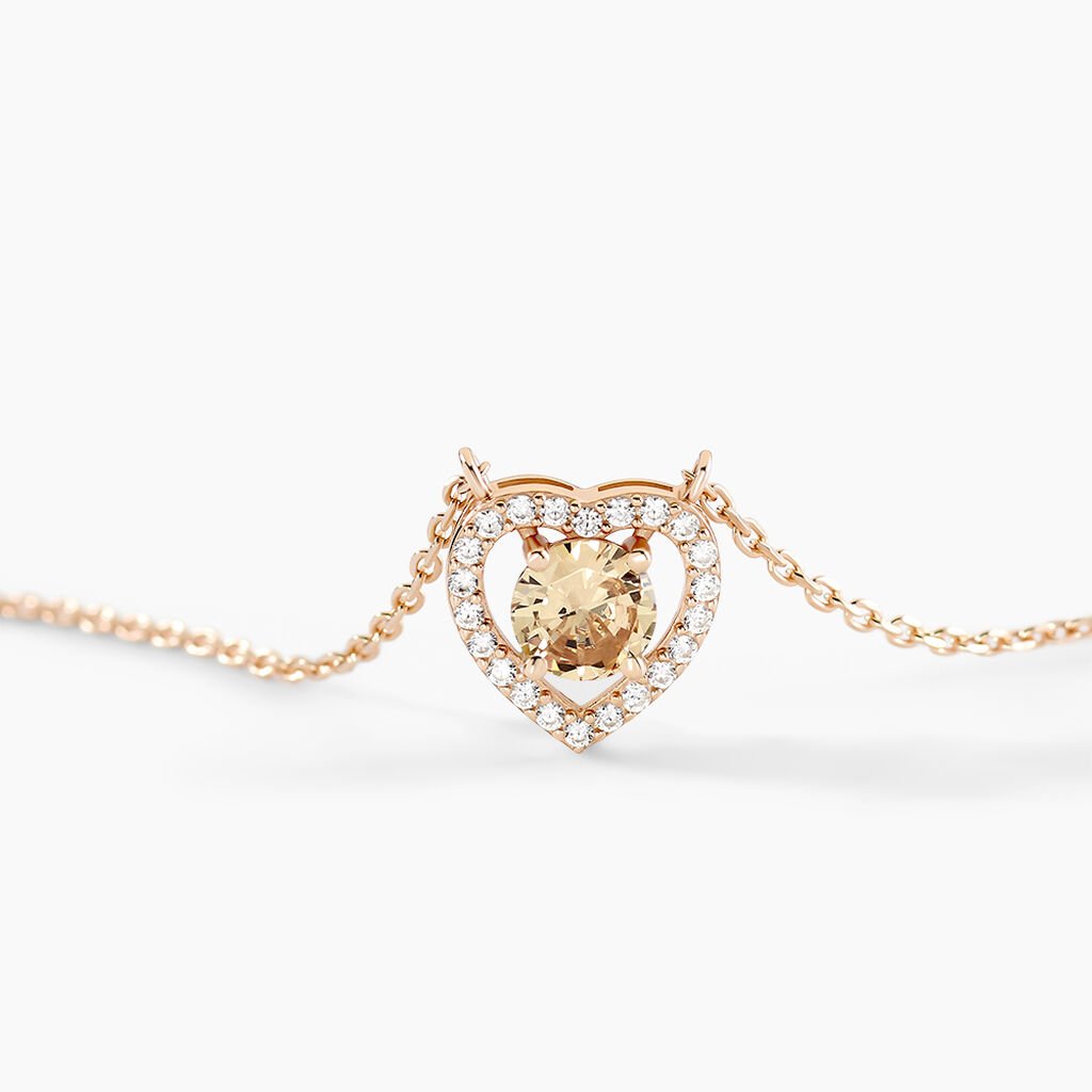 Collier Suzon Argent Rose Oxyde De Zirconium - Colliers fantaisie Femme | Histoire d&rsquo;Or