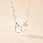 Collier Kim Argent Blanc - Colliers fantaisie Famille | Histoire d&rsquo;Or