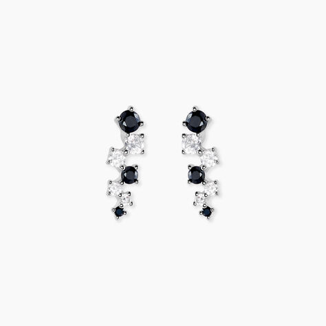 Boucles D'oreilles Pendantes Gaya Argent Blanc Oxyde De Zirconium - Boucles d'oreilles fantaisie Femme | Histoire d’Or