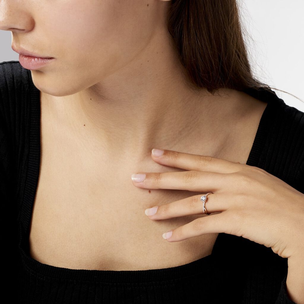 Bague Dana Or Jaune Oxyde De Zirconium - Bagues solitaires Femme | Histoire d’Or