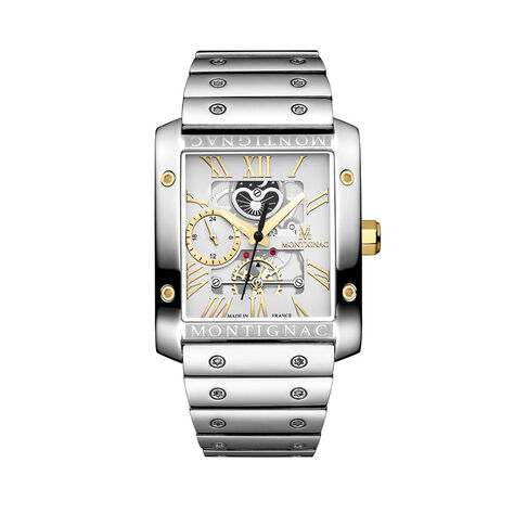 Montre Montignac Square Blanc - Nouveautés Homme | Histoire d’Or