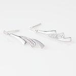 Boucles D'oreilles Pendantes Ainhoa Or Blanc Diamant - Boucles d'oreilles pendantes Femme | Histoire d&rsquo;Or