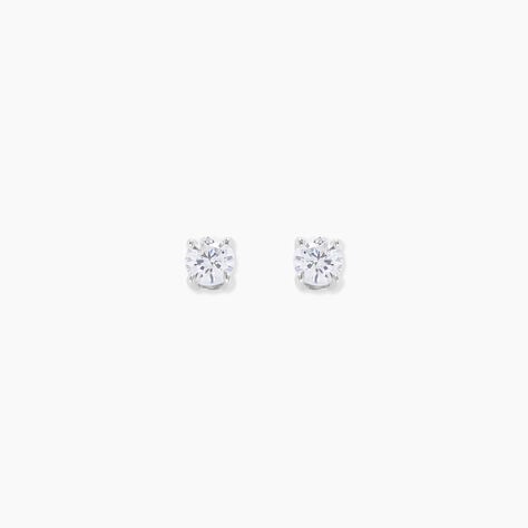 Boucles D'Oreilles Puces Aphrodite Or Blanc Diamant - Clous d'oreilles Femme | Histoire d’Or