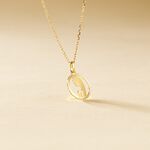 Pendentif Amaria Vierge Rond Diamante Or Jaune - Pendentifs Bapt&ecirc;me Enfant | Histoire d&rsquo;Or