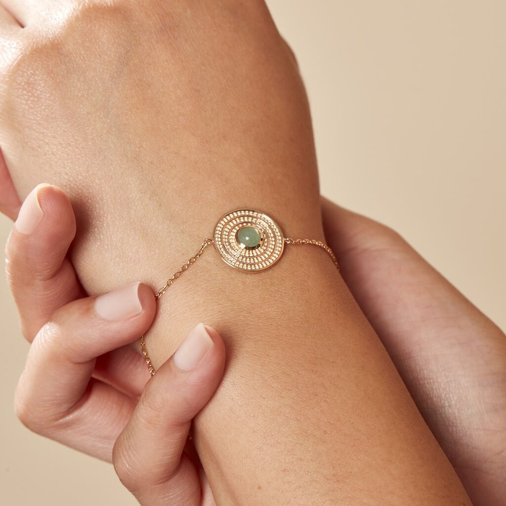 Bracelet Hugolin Plaqué Or Aventurine - Bracelets Femme | Histoire d’Or