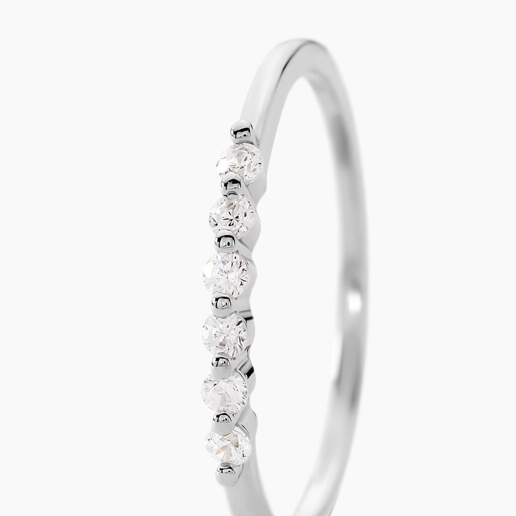 Bague Jaquelyn Argent Blanc Oxyde De Zirconium - Bagues avec pierre Femme | Histoire d’Or